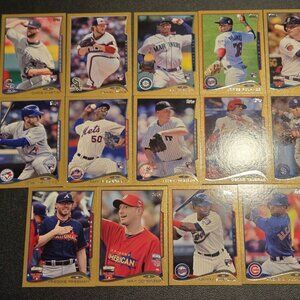 Topps 2014 Rookie Card Lot 14 Gold Parallel #/2014 Freeman Scherzer Polanco